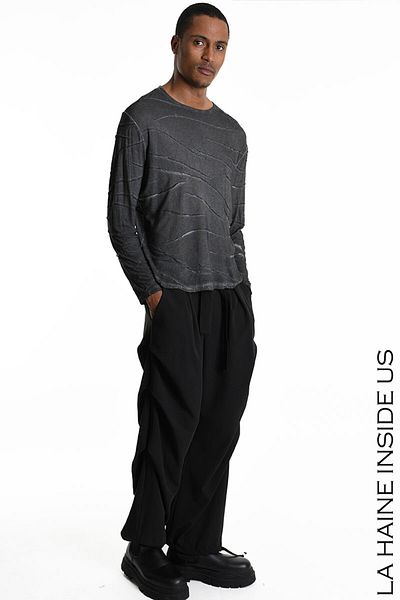 La Haine Inside Us OVERSIZED BLOUSE - LA HAINE INSIDE US - S, BLACK