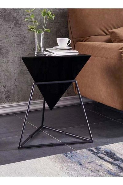 Raffine 1-Piece Multipurpose Modern Geometric Design Side Table Small Rustic Weather Resistant Indoor Outdoo