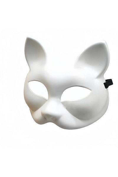OEM Cat Mask, Plastic, White,