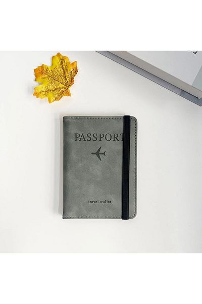 delis Unisex passport cover, Lorelei PT1304, Grey