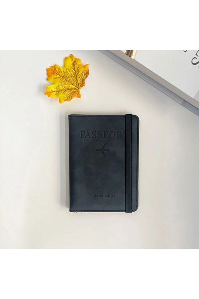 delis Unisex passport cover, Lorelei PT1303, Black