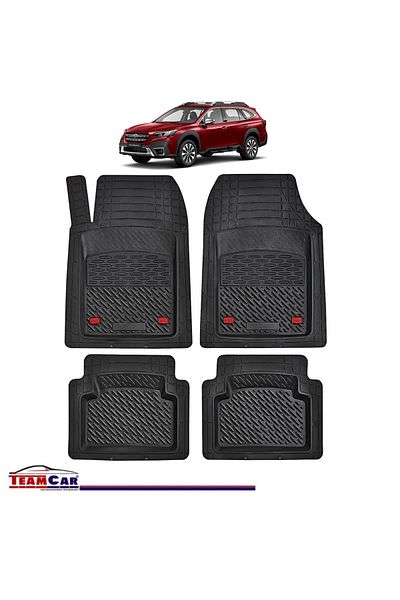 TEAMCAR ® Car Mats Tray Type Compatible Subaru Outback VI (2020+) Black Durable Material