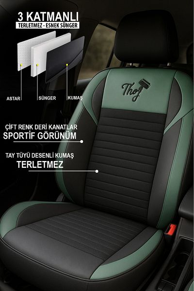 GM-DESIGN Thor Arm Feather Auto Seat Cover (Mitsubishi Colt-Carisma-Lancer Compatible)