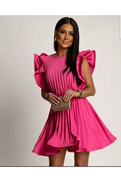 ADAMODA.RO Κομψό κοντό πλισέ φόρεμα