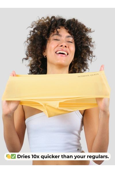 Intimate Queen Lemon Bae Briefs – Seamless Calm, Made with Lemon Peel | Sweat-Wicking & Made for Sensitive Skin