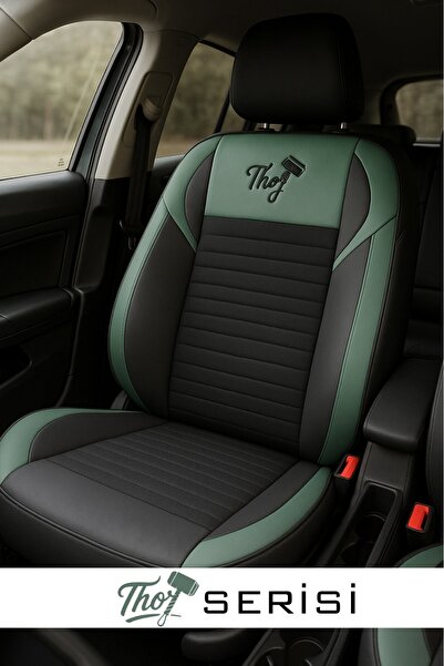 GM-DESIGN غطاء مقعد السيارة Thor Tay Feather (متوافق مع SEAT Leon-Eibz)