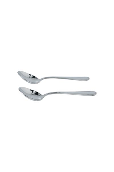 Amefa 2-Piece Stainless Steel Pearl Table Spoon on Hanging Card Silver