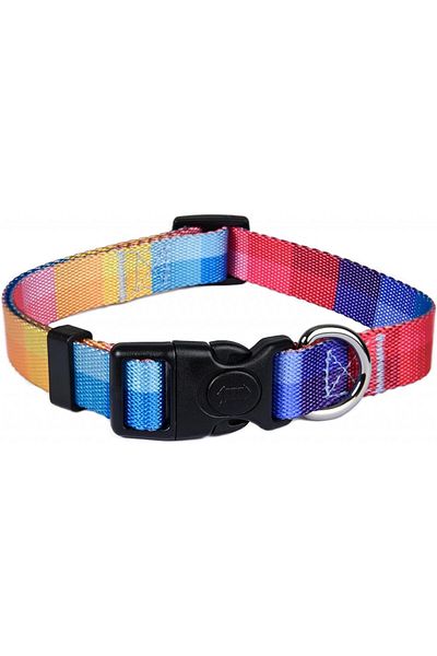 Astorpet adjustable dog collar, polyester/metal/plastic, multicolor, size M
