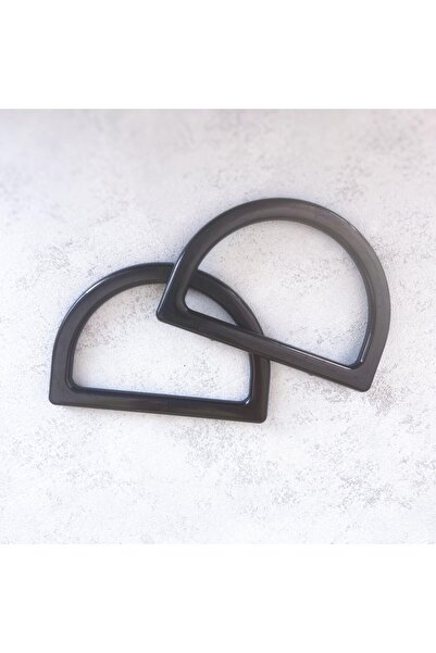 Bejawoo Siyah Klasik Çanta Sapı Plastik 12.5x9cm Çift