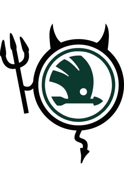 Image Sticker auto, IMAGE, Dracusor SKODA, negru, 19 x 21 cm