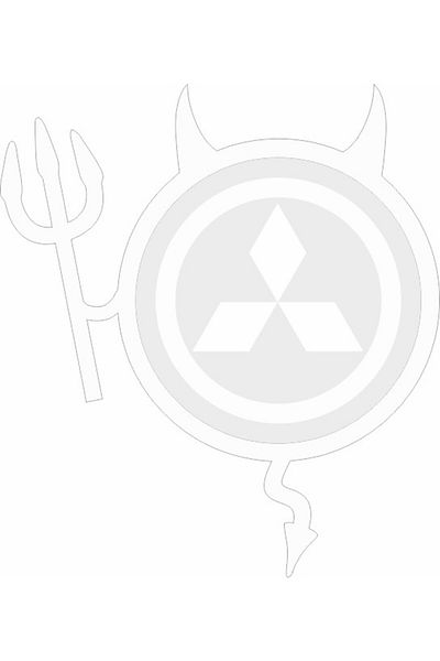 Image Car sticker, IMAGE, Dracusor MITSUBISHI, white, 19 x 21 cm