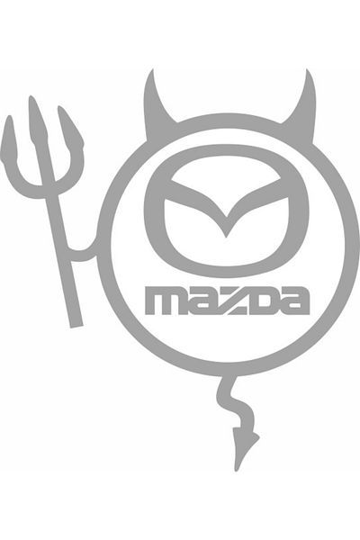 Image Sticker auto, IMAGE, Dracusor MAZDA, argintiu, 19 x 21 cm