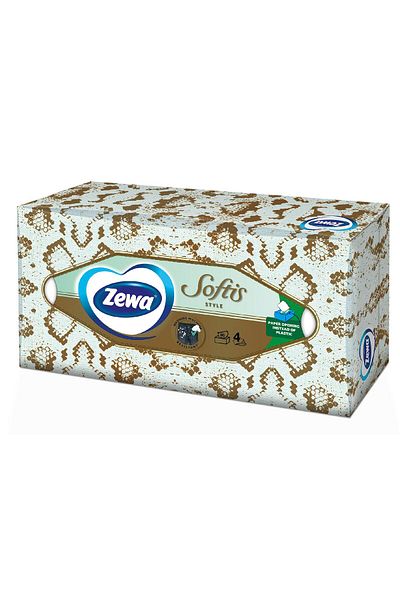 Zewa Zewa Softis Style facial tissues, 4 layers, 80 pieces