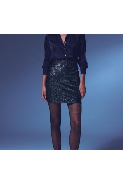 MERİT FASHION Mini Payet Etek