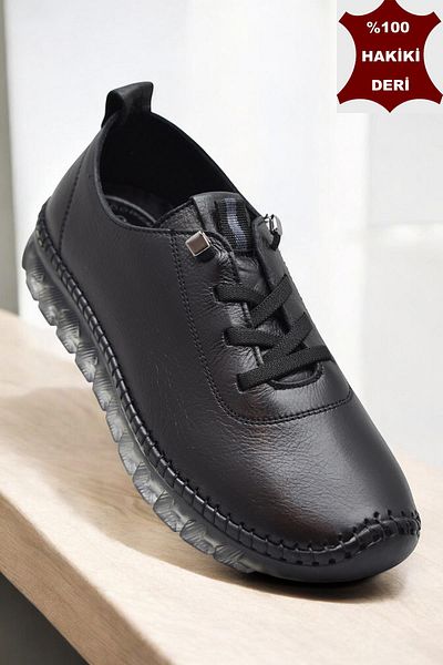 ISPARTALILAR 9050 Full Orthopedic Sole Daily Genuine Leather Women's Shoes Women's Shoes