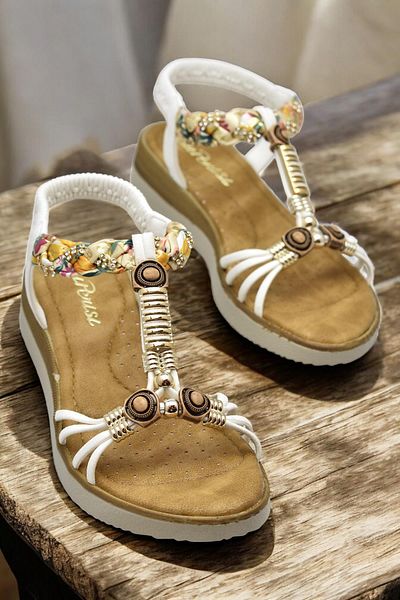ISPARTALILAR 5626 Comfortable Orthopedic Sole Stone Women's Sandals Daily Sandals