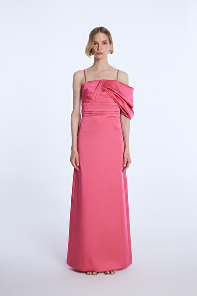 adL Mert Aslan İşlemeli Tafta Elbise