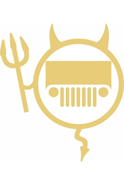 Image Sticker auto, IMAGE, Dracusor JEEP, auriu, 19 x 21 cm