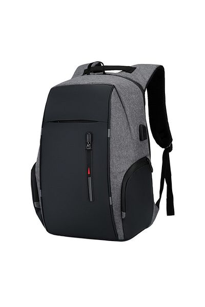 delis Matteo GT1477 men's backpack, multifunctional, laptop, with USB port, gray