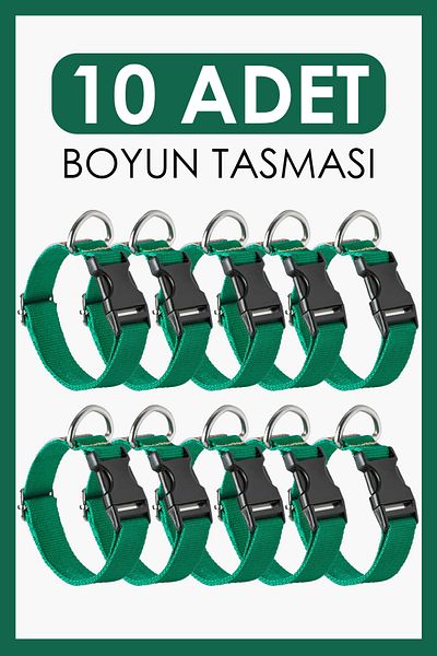 pasiole Set of 10 Dog Collars |   Adjustable, Durable, Handmade, Domestic Production