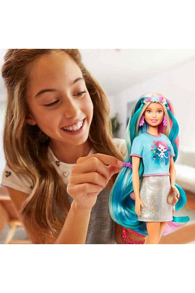 mattel Barbie Doll, Fantasy Hair, Mermaid & Unicorn