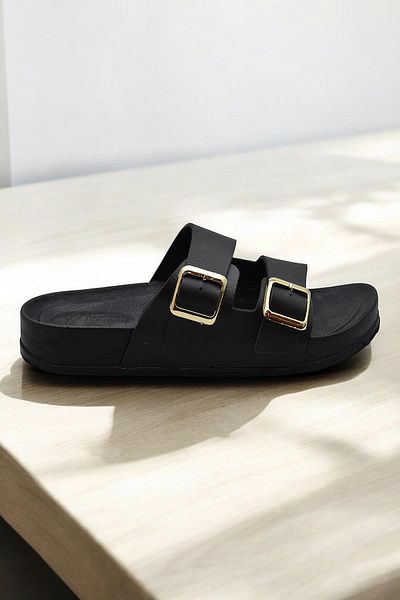 ISPARTALILAR 210 Ctk Comfortable Sole Daily Women's Slippers Double Buckle Women's Slippers