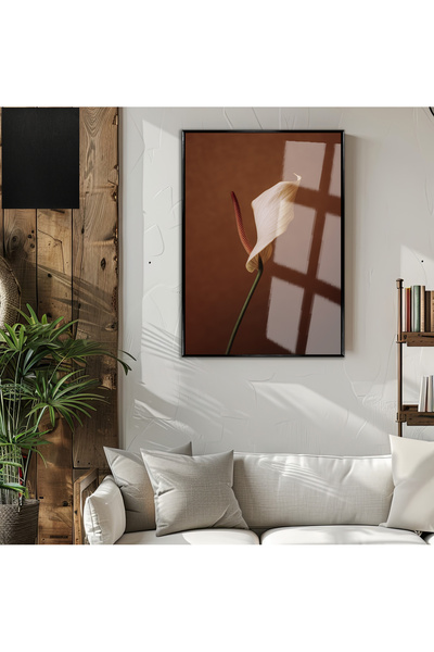 Harikabirev HARIKABİREV | RETRO “ARUM LILY” MODEL 01 | TABLO CU STICLĂ TEMPER...