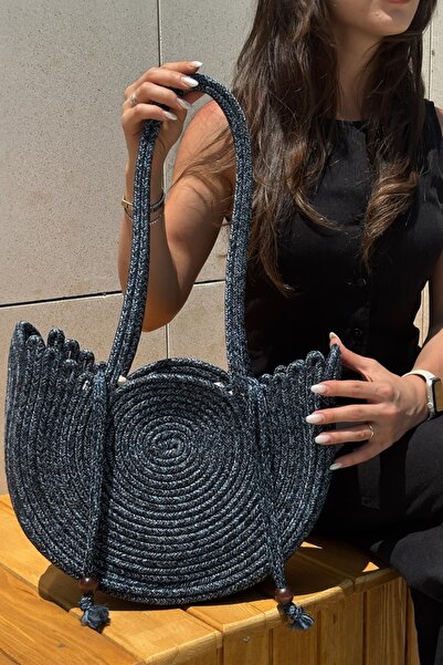 MaVaux Swan Model Εσωτερική επένδυση Straw Look Beach and Casual, κομψή και κομψή τσάντα ώμου