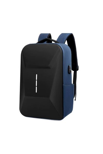 delis Rucsac unisex, Orien GT3756, port USB, Albastru