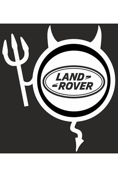Image Car sticker, IMAGE, Dracusor LAND ROVER, white, 19 x 21 cm
