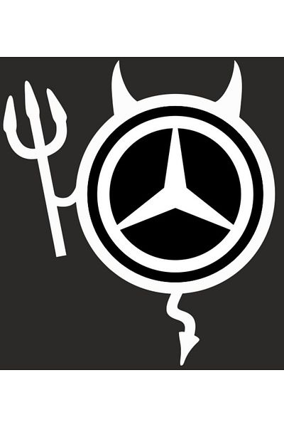 Image Car sticker, IMAGE, Dracusor MERCEDES, white, 19 x 21 cm