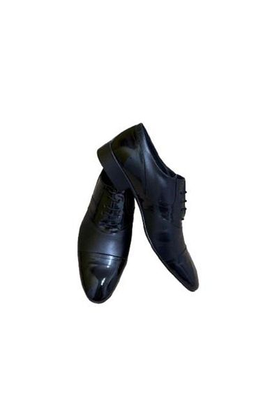OEM Elegant men's shoes, Black patent, Genuine leather, Size 44