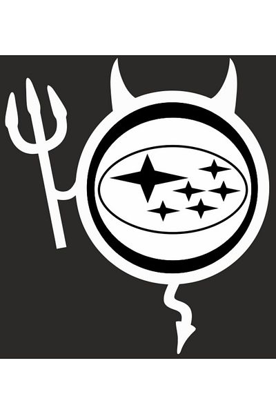 Image Car sticker, IMAGE, Dracusor SUBARU, white, 19 x 21 cm