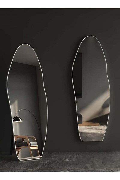 Taimi Full Length Cloud Standing Mirror with White Frame for Wall and Floor 165x60cm