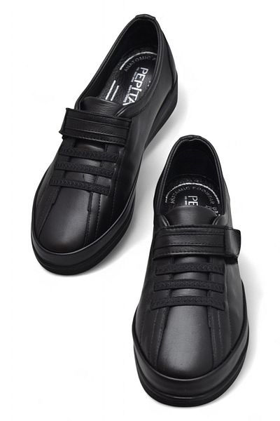 ISPARTALILAR 7679 Light Padding Full Orthopedic Sole Genuine Leather Women's Shoes Mother Shoes