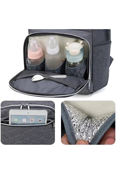 delis Multifunctional backpack for mothers, Mavina GT3695, Gray/Green