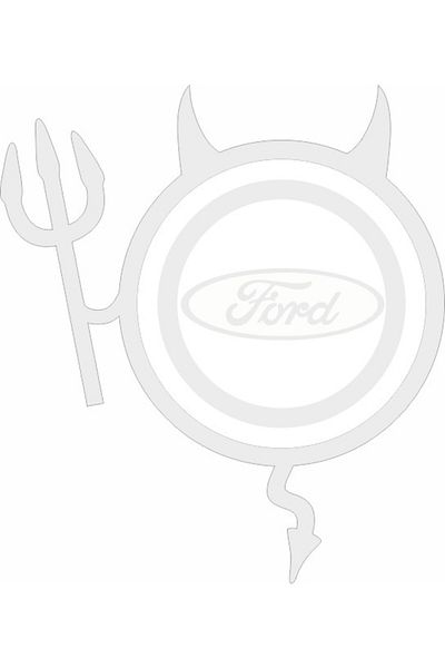 Image Car sticker, IMAGE, Dracusor FORD, white, 19 x 21 cm