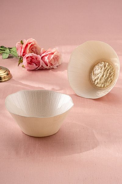 Emsan Golden 2 Piece Glass Conical Bowl 21 cm