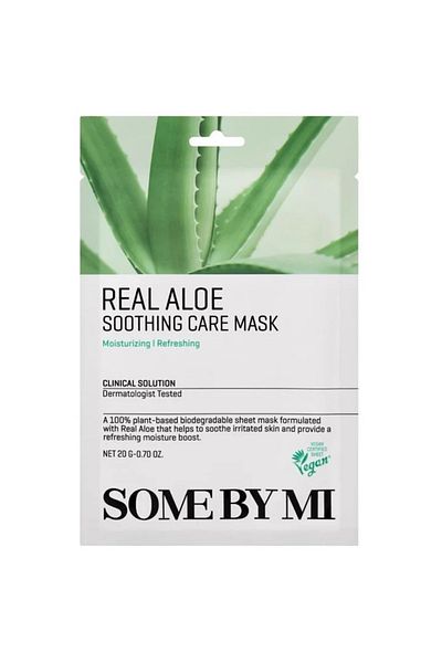 Some By Mi Real Aloe Soothing Care Mask 20 g - soothing face mask