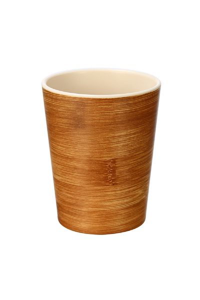 Felli Elegant Durable Round Melamine and Bamboo Tumbler Brown and White