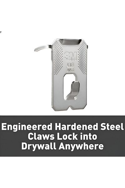 3M 4-Piece Claw Corrosion-Resistant Hardened Steel Drywall Picture Hanger Silver