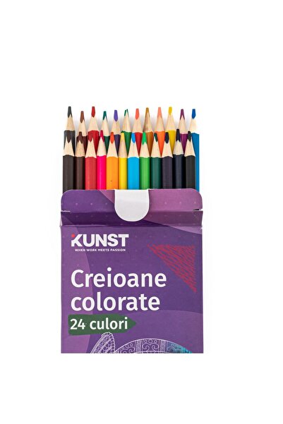 Kunst Set creioane colorate, multicolore, 24 buc.