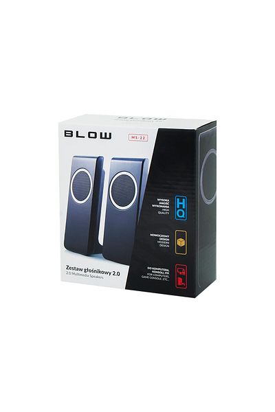 Blow HQ USB Blow MS-22 speaker set, for computer or laptop, 3.5 mm jack, 2x3W