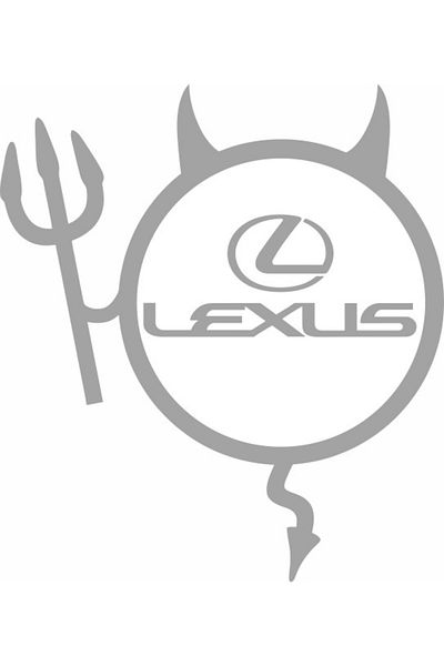 Image Sticker auto, IMAGE, Dracusor LEXUS, argintiu, 19 x 21 cm