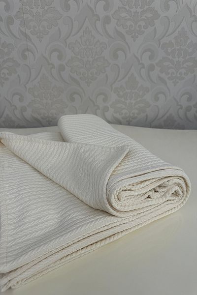 Sofline 100% Cotton Double Summer Knitted Pique, Bedspread, Anti-Sweat Fabric (240X200Cm)