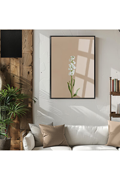Harikabirev HARİKABİREV | MODEL RETRO BOTANIC DE FLORI ŞEBBOY | TABLA DE STICLA TEMPLATA CU CADRU, SIMPLE, VERTICALA