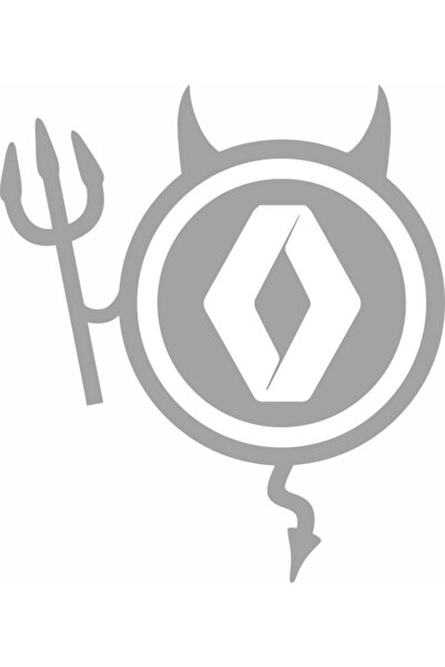 Image Стикер за кола, ИЗОБРАЖЕНИЕ, RENAULT Devil, сребрист, 19 x 21 см