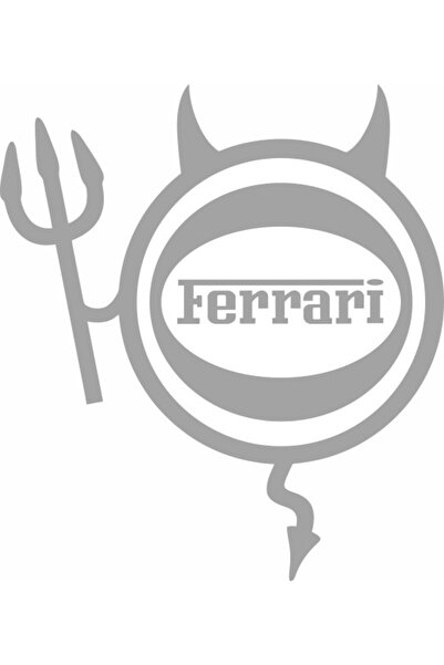 Image Стикер за кола, ИЗОБРАЖЕНИЕ, FERRARI Devil, сребрист, 19 x 21 см