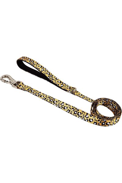 Astorpet lesă pentru câini, poliester/metal, galben/negru, 1,5 m X 2,5 cm