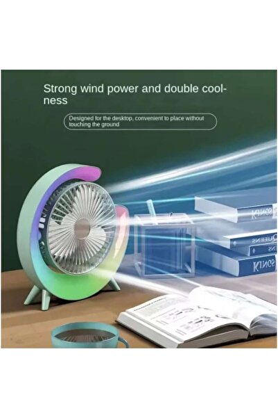 xpress sales Mini ventilator RGB cu 3 trepte de ventilatie 5 moduri de iluminare